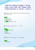 BIOL 152&sol; BIOL152 Module 4 W&sol;Lab Exam&colon; &lpar;Latest 2026&sol; 2027 Update&rpar; 100&percnt; Verified Questions & Answers &vert; Grade A