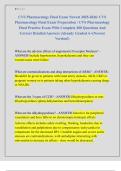 CVS Pharmacology Final Exam Newest 2025-2026&sol; CVS  Pharmacology Final Exam Preparation &sol; CVS Pharmacology  Final Practice Exam With Complete 200 Questions And  Correct Detailed Answers &vert;Already Graded A&plus;&lpar;Newest  Version&excl;&rpar;