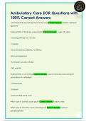 Ambulatory Care EOR Questions with  100&percnt; Correct Answers