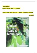 Test Bank for Clinical Nursing Skills & Techniques &lpar;9th Edition&comma; Anne Griffin Perry&comma; Patricia A&period; Potter & Wendy Ostendorf&rpar; &ndash; Complete Chapter Set