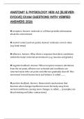 ANATOMY & PHYSIOLOGY HESI A2 &lpar;ELSEVIEREVOLVE&rpar; EXAM QUESTIONS WITH VERIFIED ANSWERS 2026