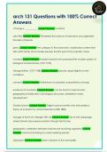 arch 131 Questions with 100&percnt; Correct  Answers