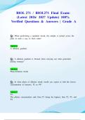 BIOL 271 &sol; BIOL271 Final Exam&colon; &lpar;Latest 2026&sol; 2027 Update&rpar; 100&percnt; Verified Questions & Answers &vert; Grade A
