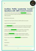 Auxiliary Flotilla Leadership Course  Questions with 100&percnt; Correct Answers 