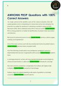 AWHONN PEOP Questions with 100&percnt;  Correct Answers 