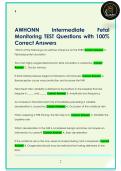 AWHONN  Intermediate Fetal  Monitoring TEST Questions with 100&percnt;  Correct Answers