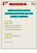 KAPPA ALPHA PSI ACTUAL 2025&sol;2026 QUESTIONS AND 100&percnt; CORRECT ANSWERS