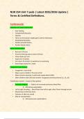 NUR 254 Unit 7 peds &vert; Latest 2025&sol;2026 Update &vert; Terms & Certified Definitions&period;  