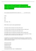 MCB 3023 Final Exam 3 Questions with Guaranteed Pass Solutions 2025-2026 Updated&period;