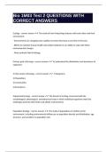 Bio 1M03 Test 2 QUESTIONS WITH CORRECT ANSWERS