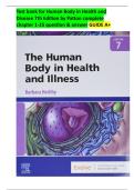Test Bank For Human Body in Health & Disease 7th Edition By Kevin T&period; Patton&comma; PhD and Gary A&period; Thibodeau&comma; PhD&vert;&vert; ISBN&colon;NO 9780323402118 &vert;&vert;Chapter 1-25&vert;All Chapters&comma; Complete Guide A&plus;&period;