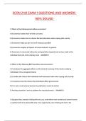 ECON 2143 EXAM 1 QUESTIONS AND ANSWERS 100&percnt; SOLVED 