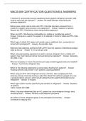 MACS 609 CERTIFICATION QUESTIONS & ANSWERS