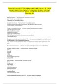 Foundations of OT Final Exam with All Correct & 100&percnt; Verified Answers &vert;Actual Complete Exam&vert; Already Graded A&plus;