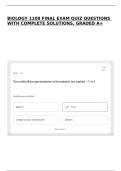 BIOLOGY 1108 FINAL EXAM QUIZ QUESTIONS WITH COMPLETE SOLUTIONS&comma; GRADED A&plus;