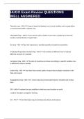 HUGO Exam Review QUESTIONS WELL ANSWERED