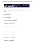 Hugo exam QUESTIONS & ANSWERS RATED A&plus; PASSED