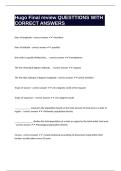 Hugo Final review QUESTTIONS WITH CORRECT ANSWERS