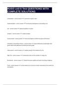 HUGO unit 6 Test QUESTIONS WITH COMPLETE SOLUTIONS
