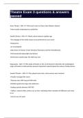 Theatre Exam 3 questions & answers passed