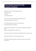Final Theatre Exam-UTC with complete solutions