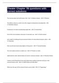 Theater Chapter 7B questions with correct solutions