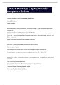 Theatre exam 4 pt&period; 2 questions with complete solutions