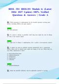 BIOL 351&sol; BIOL351 Module 6&colon; &lpar;Latest 2026&sol; 2027 Update&rpar; 100&percnt; Verified Questions & Answers &vert; Grade A