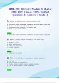 BIOL 351&sol; BIOL351 Module 9&colon; &lpar;Latest 2026&sol; 2027 Update&rpar; 100&percnt; Verified Questions & Answers &vert; Grade A
