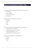 Ancient Civilizations Practice Test