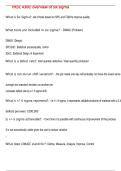 PKSC 4300&colon; overview of six sigma QUESTIONS AND CORRECT DETAILED  ANSWERS WITH COMPLETE SOLUTIONS  &vert; GRADED A&plus;