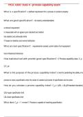 PKSC 4300&colon; Stats 4 - process capability exam QUESTIONS AND CORRECT DETAILED  ANSWERS WITH COMPLETE SOLUTIONS  &vert; GRADED A&plus;