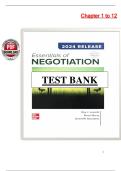 Essentials of Negotiation&comma; 4th Canadian Edition &lpar;2024&rpar; &ndash; Test Bank &ndash; Roy J&period; Lewicki