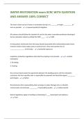 WATER RESTORATION exam IICRC WITH QUESTION AND ANSWER 100% CORRECT