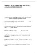 BIOL 2051 - MICRO - LUZAN EXAM 1 QUESTIONS & ANSWERS SOLVED 100&percnt; CORRECT&period;