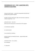 MICROBIOLOGY 2117 - TEST 1 QUESTIONS WITH COMPLETE SOLUTIONS&period;