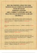 RNC OB CERTIFICATION TEST 2026 NEWEST EXAM COMPLETE QUESTIONS  WITH DETAILED  VERIFIED ANSWERS  &lpar;100&percnt; CORRECT ANSWERS&rpar; &sol;RNC-OB  PRACTICE EXAM QUESTIONS ALREADY  GRADED A&plus;
