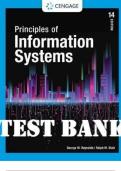 TEST BANK FOR Principles of Information Systems 14th Edition by Ralph Stair & George Reynolds , ISBN: 9780357112410 Chapters 1-13 |Questions & Answers with Rationales| Guide A+