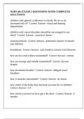 NURS 461 EXAM 2 QUESTIONS WITH COMPLETE SOLUTIONS