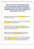 RETA CARO TEST 1 EXAM NEWEST 2026  ACTUAL EXAM QUESTIONS AND CORRECT  DETAILED ANSWERS &lpar;VERIFIED ANSWERS&rpar; ALL  ANSWERED &lbrace;50 Q & A&rcub; ALREADY GRADED A&plus; &vert;  BRAND NEW&excl; &vert; 100&percnt; PASS 