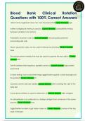 Blood Bank Rotation Final Exam  Questions with 100&percnt; Correct Answers