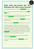 Boiler State Test Review Wa&period; RTC&period;  Questions with 100&percnt; Correct Answers 