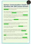 Business Communications Chapter 8  Questions with 100&percnt; Correct Answers 