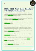 BUSML 3250 Final Exam Questions  with 100&percnt; Correct Answers 