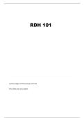 RDH 101 EXAM 1 QUESTIONS AND VERIFIED ANSWERS