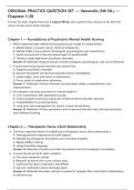 Varcarolis Psychiatric-Mental Health Nursing 5th Edition Original Practice Question Set Chapters 1&ndash;28 2025&ndash;2026 &vert; Study Guide & PDF