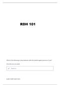 DENTAL HYGIENE 101 EXAM 1 REVIEW QUESTIONS AND VERIFIED ANSWERS