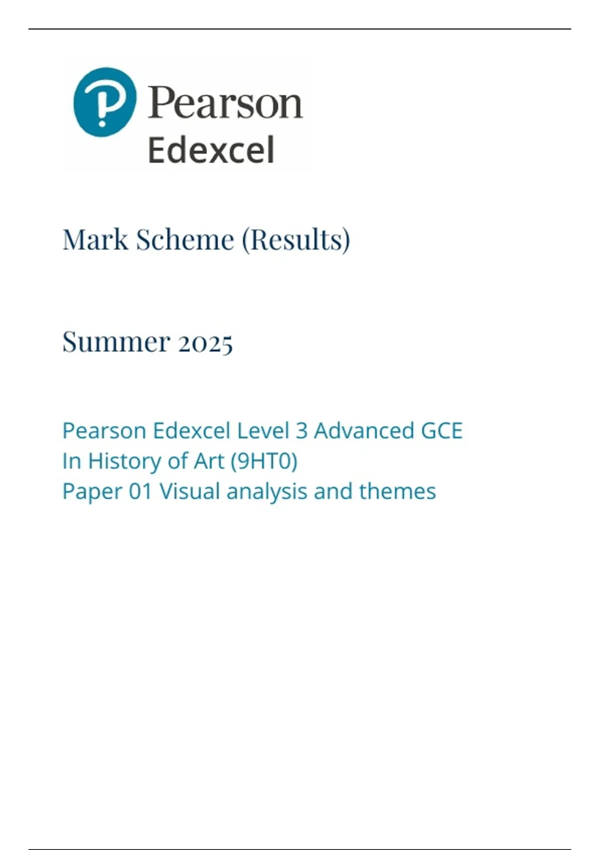 Bundle 2025 Pearson Edexcel History of Art A Level Paper 1 Question ...