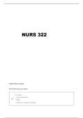 NUR 322 EXAM 2 STUDY GUIDE QUESTIONS AND VERIFIED ANSWERS