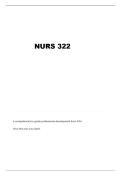 NUR 322 EXAM 1 QUESTIONS AND VERIFIED ANSWERS